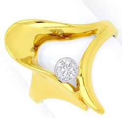 Foto 1 - Super Designer-Brillant-Diamant-Ring Gelbgold-Weißgold, R1774