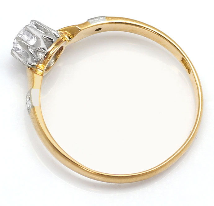 Foto 3 - Diamant-Ring antik mit 0,28ct Solitär und Diamant Rosen, R7356