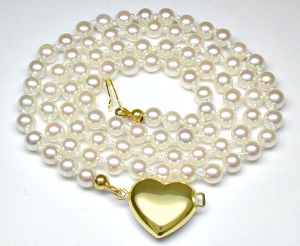 Foto 1 - Zuchtperlen Collier Spitzen Perlen! 4 4,5mm, S7615